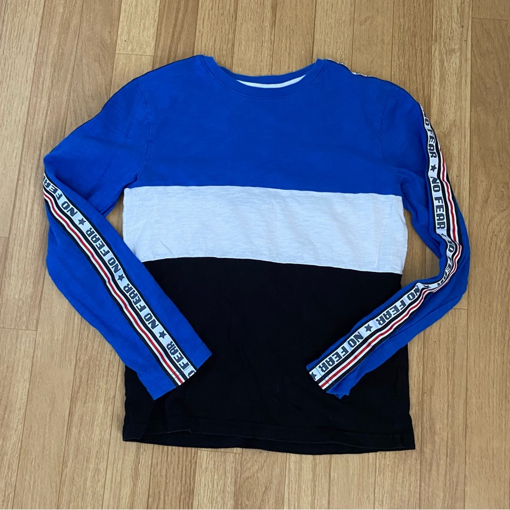 WONDER NATION Boys Color Block Long Sleeves T-Shirt Size L (10-12)